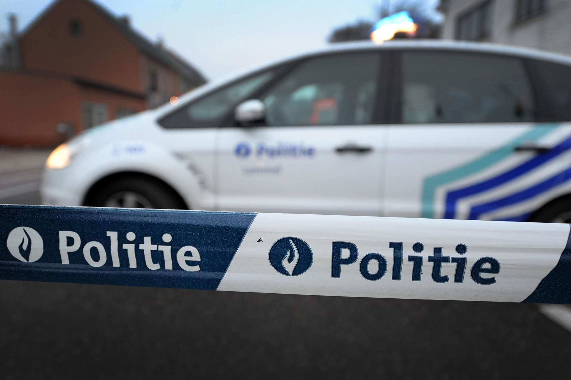 Polizeiabsperrband in Flandern