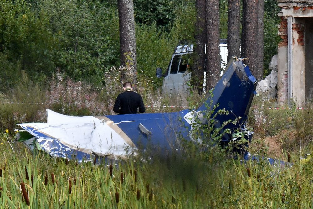 Die Absturzstelle in der Oblast Twer (Bild: Olga Maltseva/AFP)