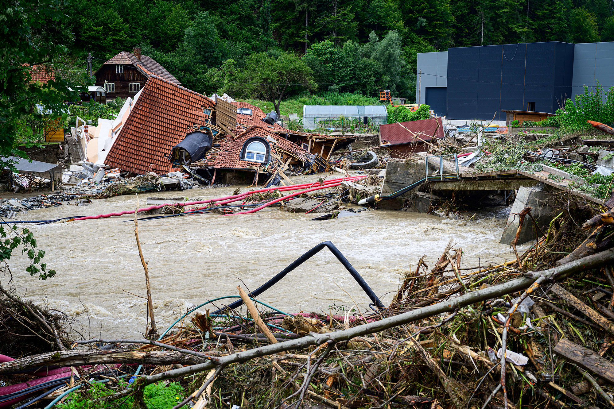 Überschwemmungen in Slowenien (Bild: Bild: Jure Makovec/AFP)