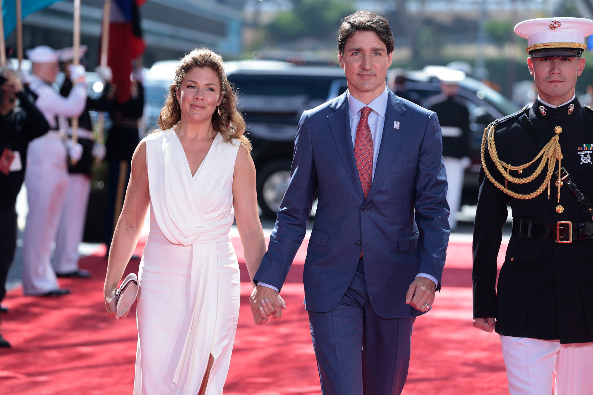Kanadas Premierminster Trudeau und seine Frau (Archivbild)