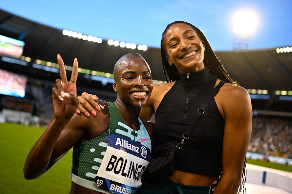 Cynthia Bolingo mit Nafi Thiam beim Memorial Van Damme (Bild: Jasper Jacobs/Belga)