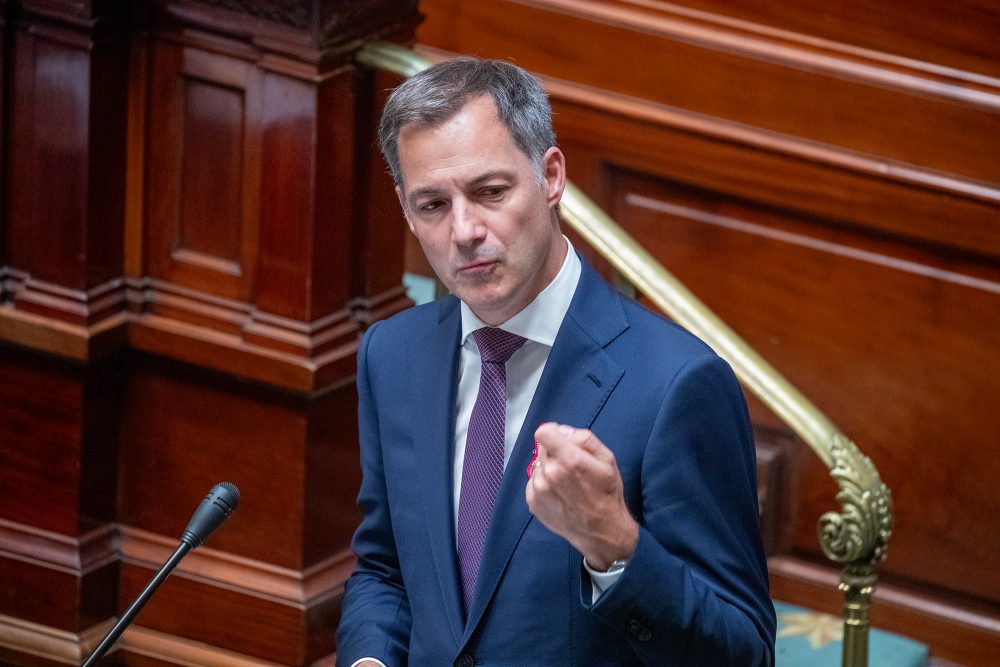 Premier Alexander De Croo in der Kammer