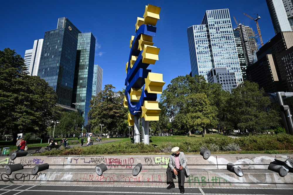 Die Europäische Zentralbank in Frankfurt (Bild: Kirill Kudryavtsev/AFP)