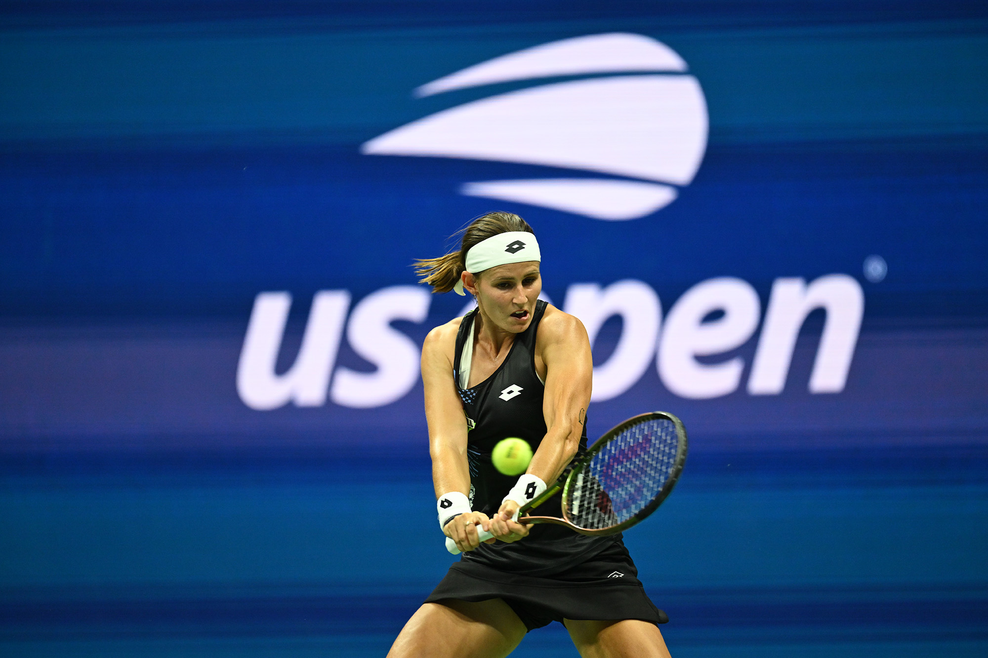 Greet Minnen bei den US Open in New York (Bild: Tony Behar/Belga)