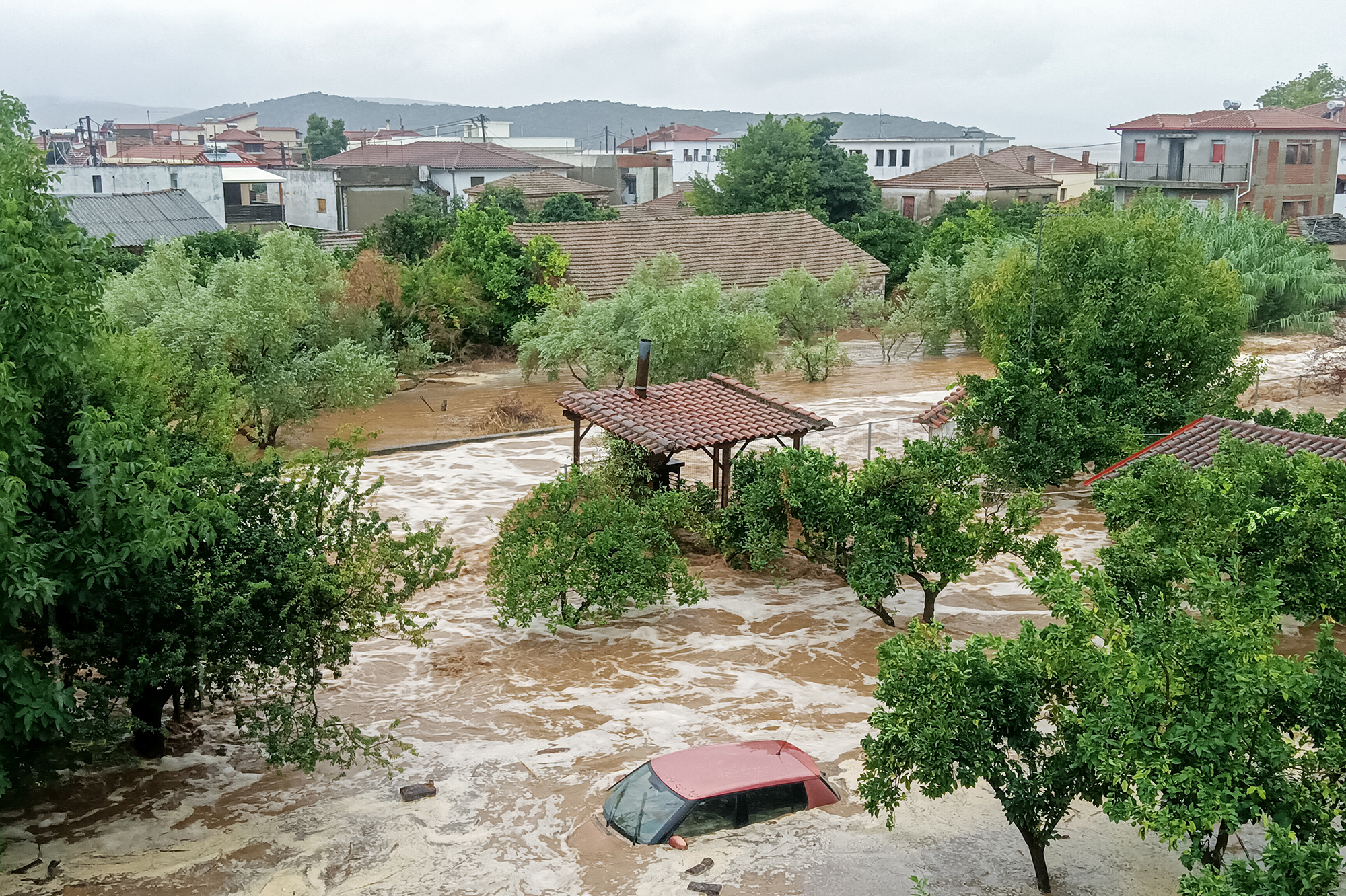 Überschwemmungen in Volos Griechenland ( Bild vom 5. September 2023)