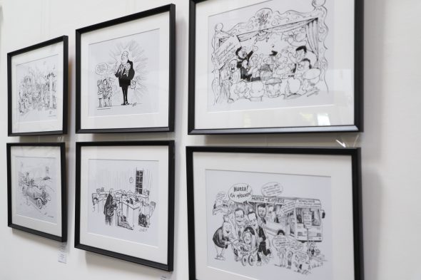 Karikaturen-Ausstellung: 50 Jahre Autonomie (Bild: Julien Claessen/BRF)