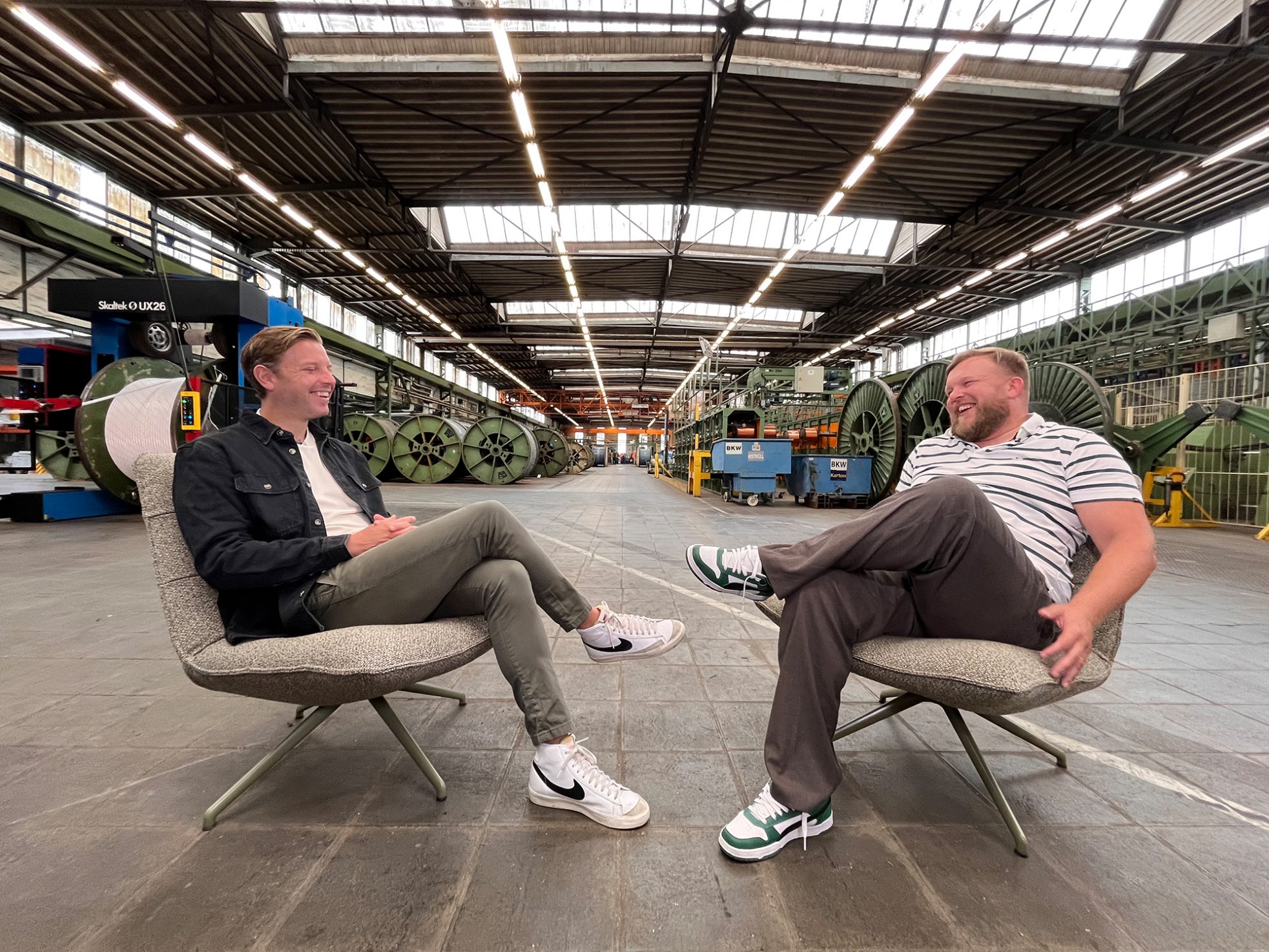 Florian Kohfeldt im Interview mit Christophe Ramjoie (Bild: Robin Emonts/BRF)