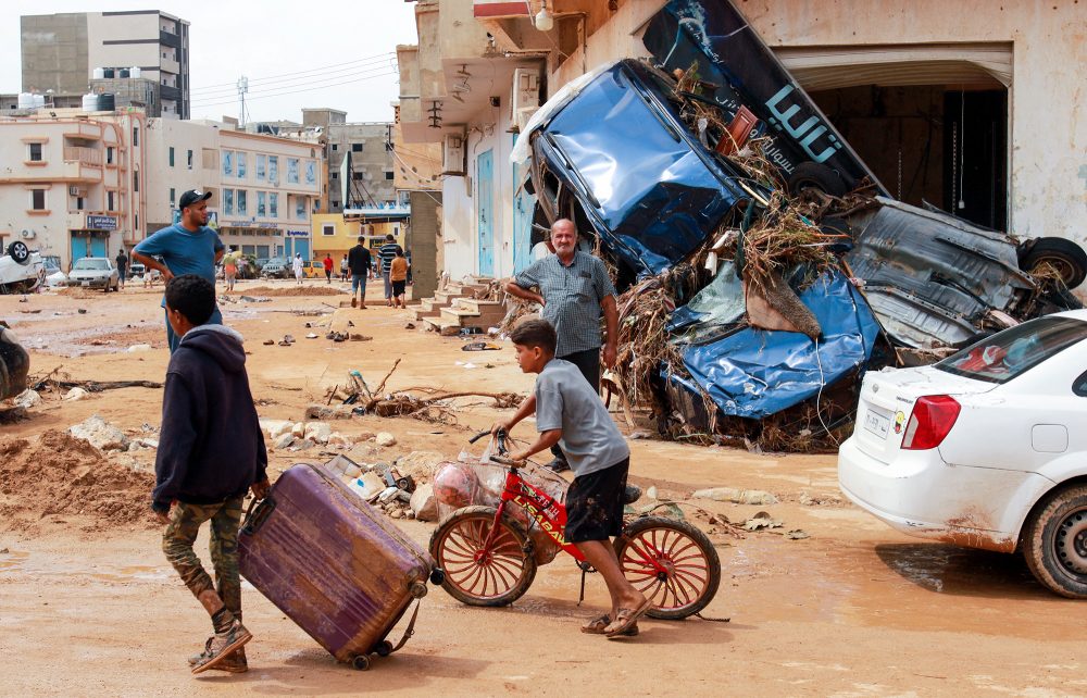 Nach den Unwettern in Libyen (Bild: AFP)