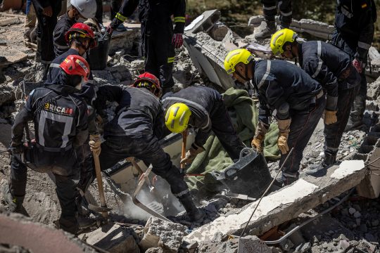 Marokko Erdbeben Helfer