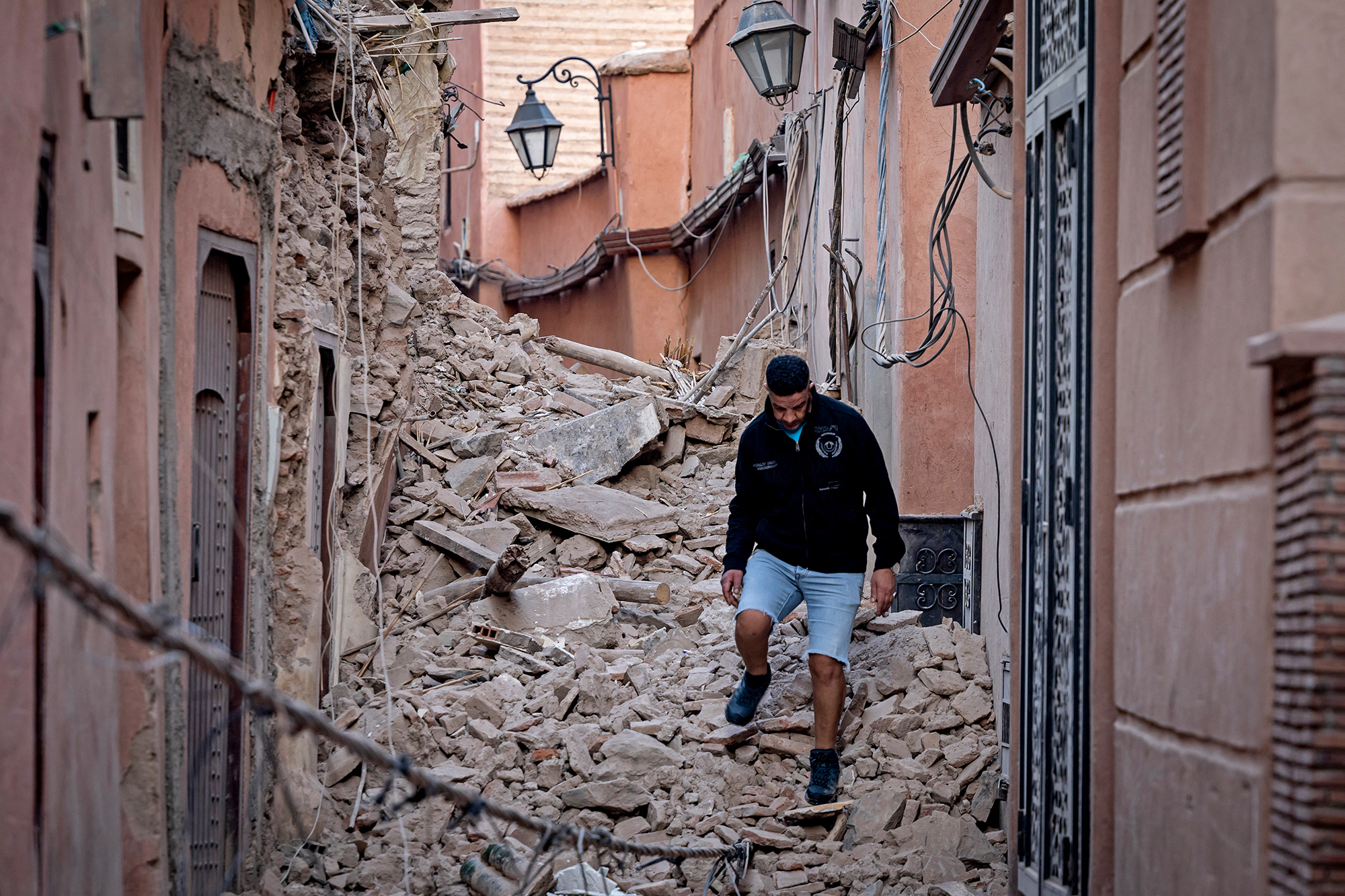 Marrakesch nach dem schweren Erdbeben (Bild: Fadel Senna/AFP)
