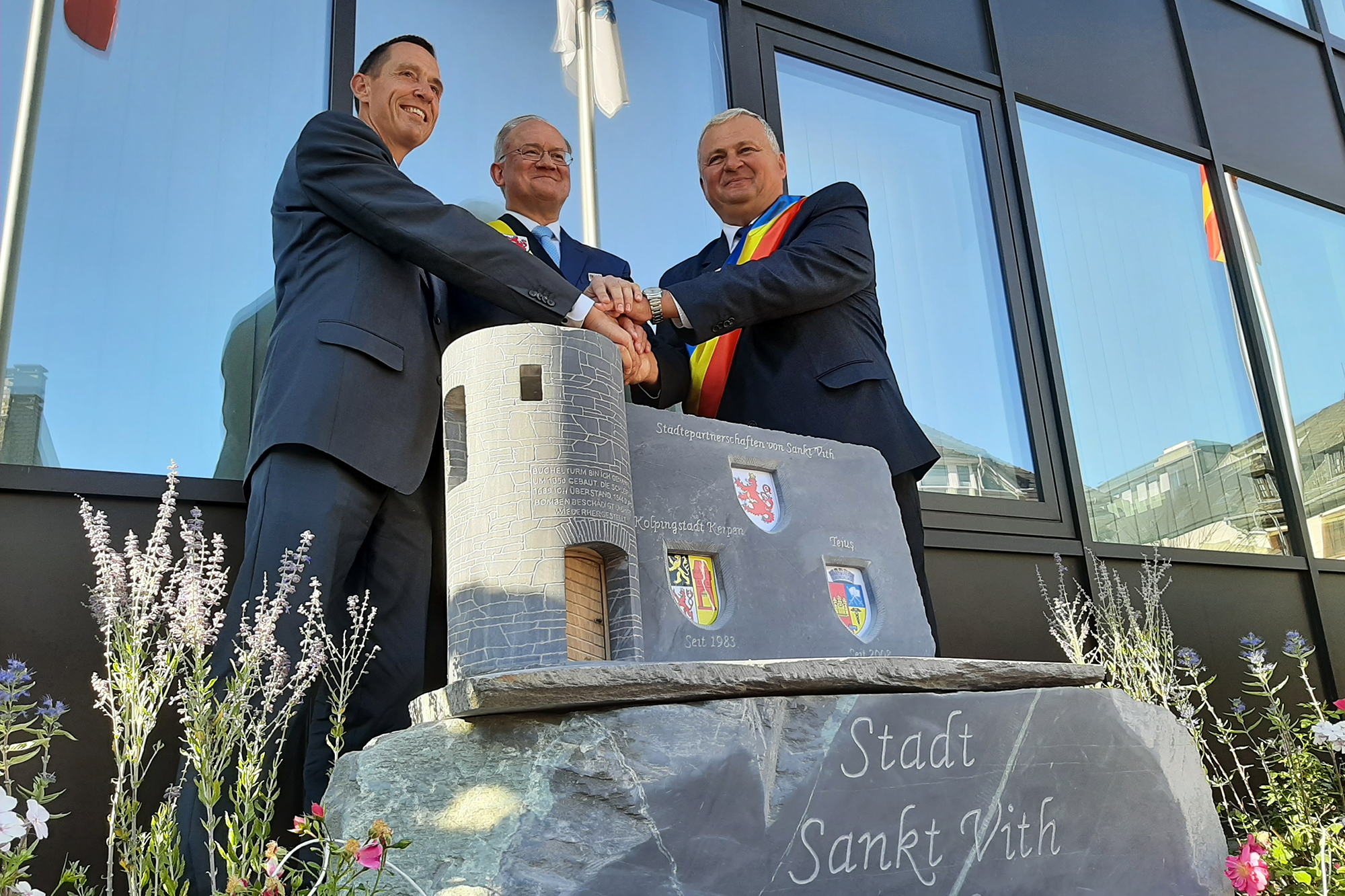 Dieter Spürck, Herbert Grommes und Mirel Hălălai (Bild: Stephan Pesch/BRF)