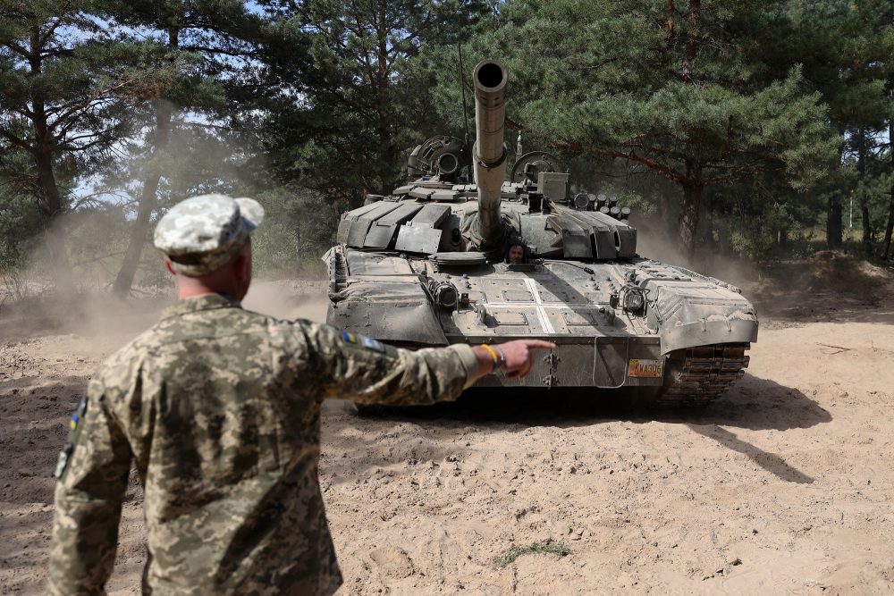 Training des ukrainischen Militärs in der Region Tschernihiw am Freitag (Bild: Anatolii Stepanov/AFP)