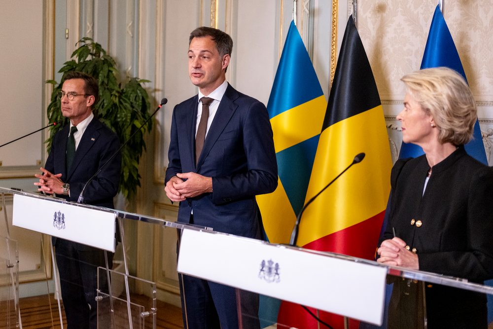 Ulf Kristersson, Alexander De Croo, Ursula von der Leyen