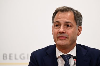 Premierminister Alexander De Croo bei der Pressekonferenz im Anschluss an die Sitzung des Nationalen Sicherheitsrats am Dienstag