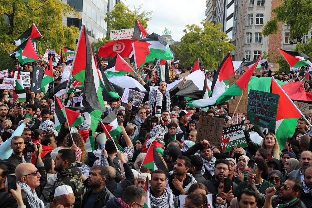 Pro-Palästinenser-Demo in Brüssel (Bild: Nicolas Maeterlinck/Belga)