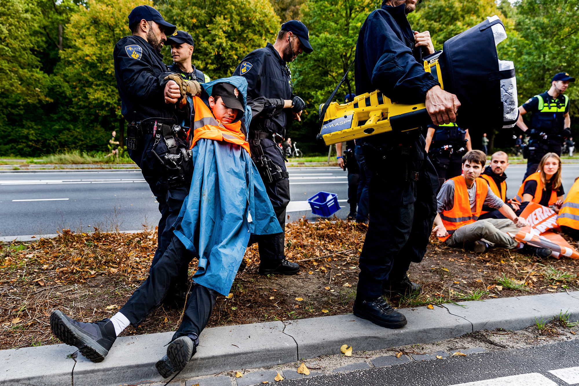 Blockade von Klimaaktivisten in Den Haag (Bild: Remko de Waal/ANP/AFP)