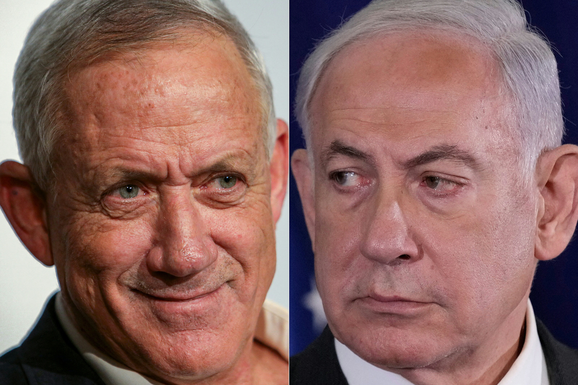 Benny Gantz (links) und Benjamin Netanjahu