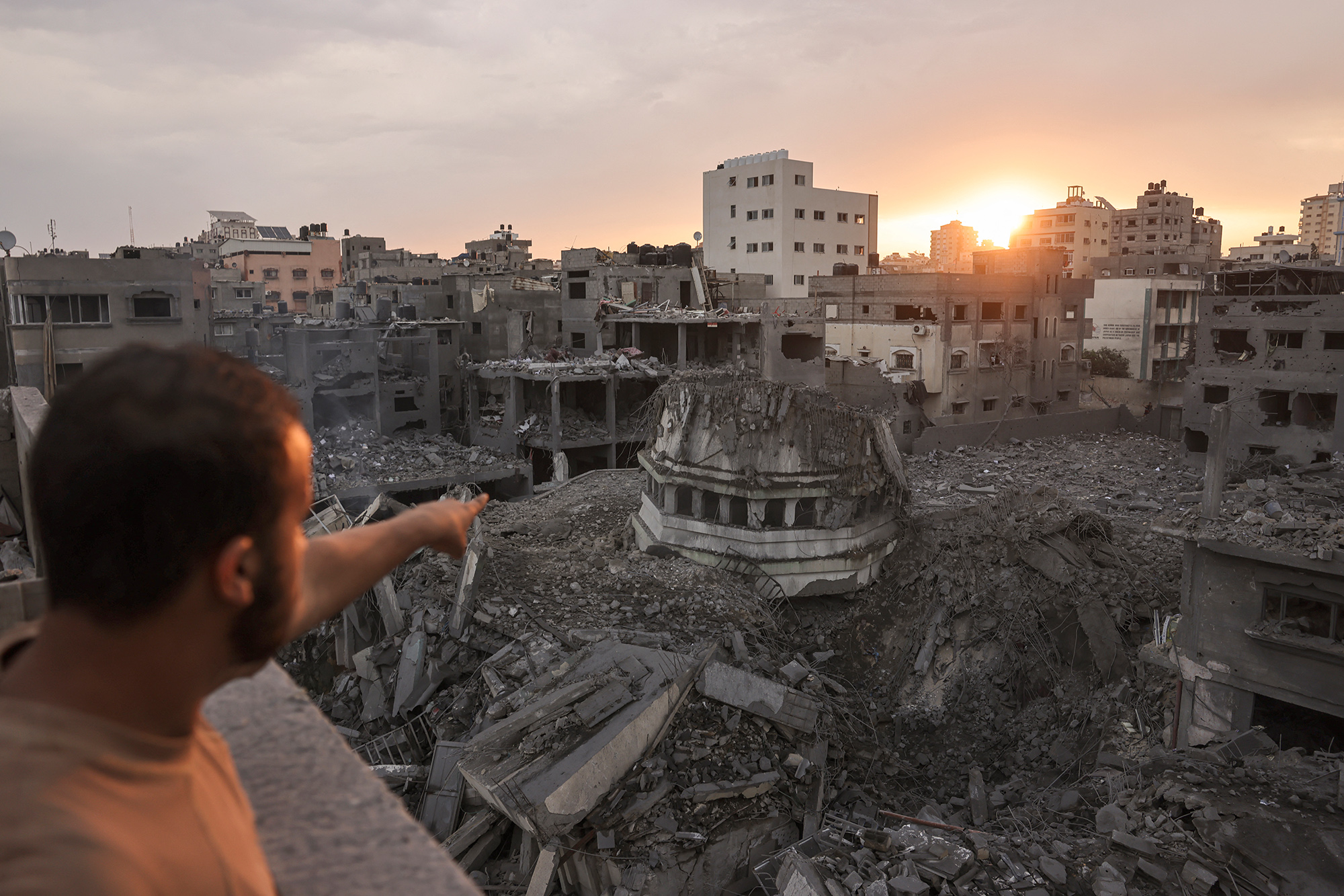Zerstörte Gebäude in Gaza-Stadt (Bild: Mahmud Hams/AFP)