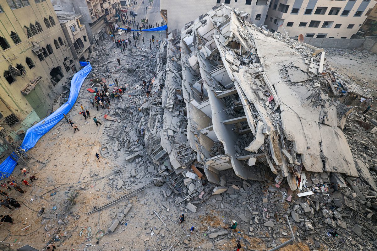 Zerstörtes Gebäude in Gaza-Stadt (Bild: Mahmud Hams/AFP)