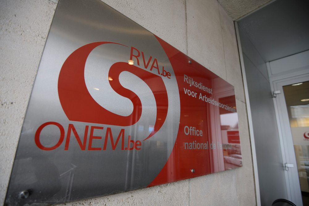 Logo des Nationalen Arbeitsamtes ONEM (Office national de l'emploi) (Bild: Nicolas Lambert/Belga)