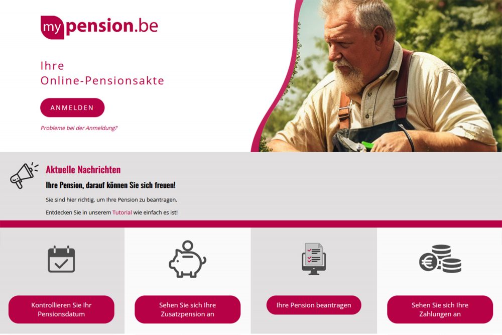 Screenshot: MyPension.be