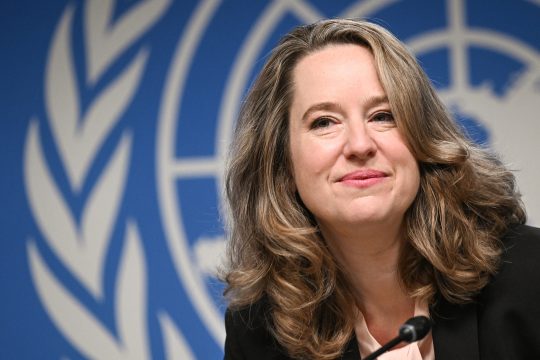 Die neue Generaldirektorin der UN-Organisation für Migration (IOM), Amy Pope (Bild: Fabrice Coffrini/AFP)