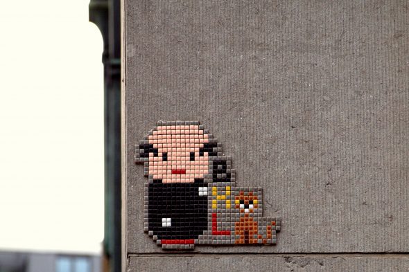 Schlumpf-Bösewicht Gargamel als Street Art in Brüssel (Bild: Boris Schmidt/BRF)