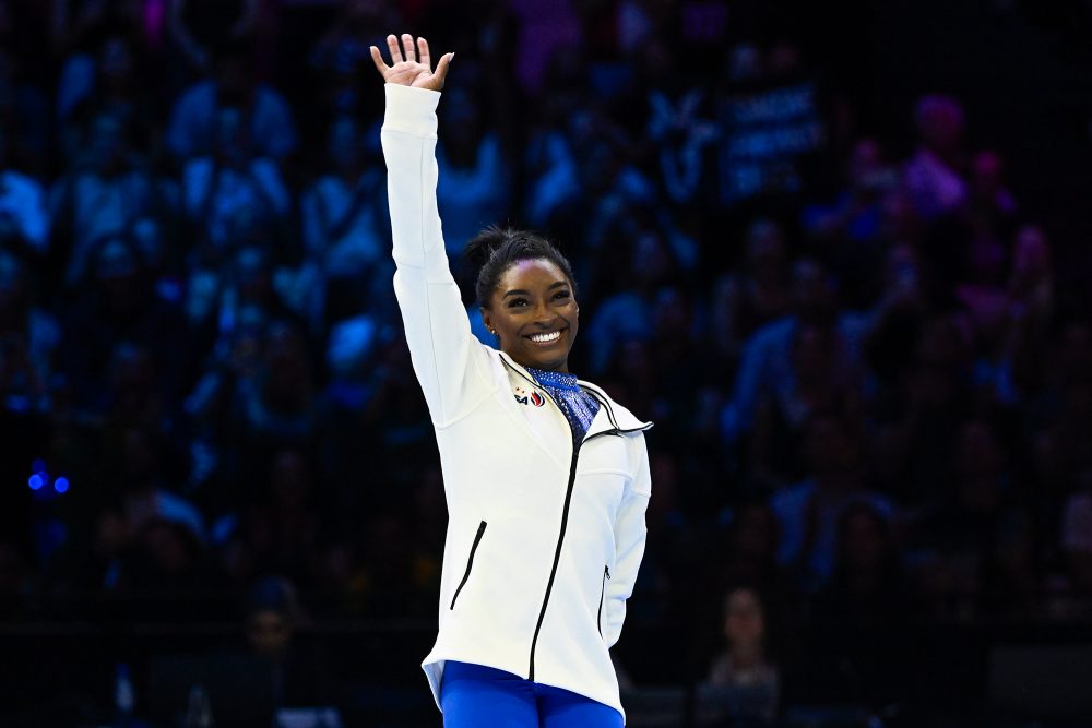 Die amerikanische Turnerin Simone Biles in Antwerpen (Bild: Dirk Waem/Belga)