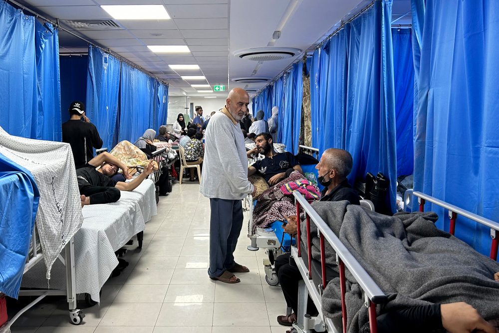 Unter dem Al-Shifa-Krankenhaus in Gaza-Stadt vermutet die israelische Armee eine Kommandozentrale der Hamas (Bild: Khader Al Zanoun/AFP)