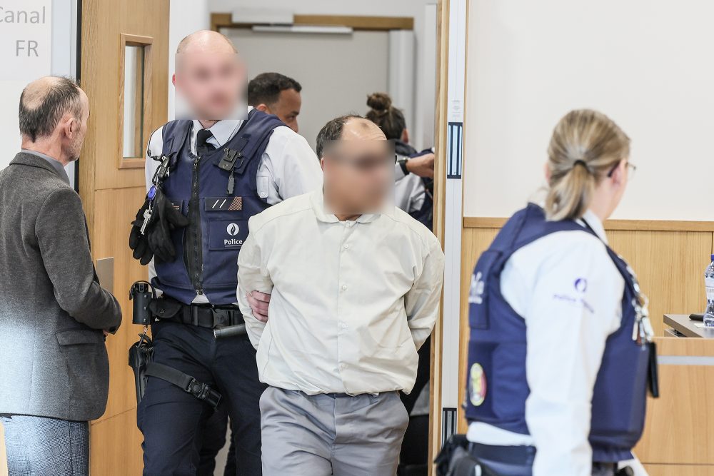 Der Angeklagte Omar Benchamsy am Mittwoch vor Gericht in Eupen (Bild: Bruno Fahy/Belga)