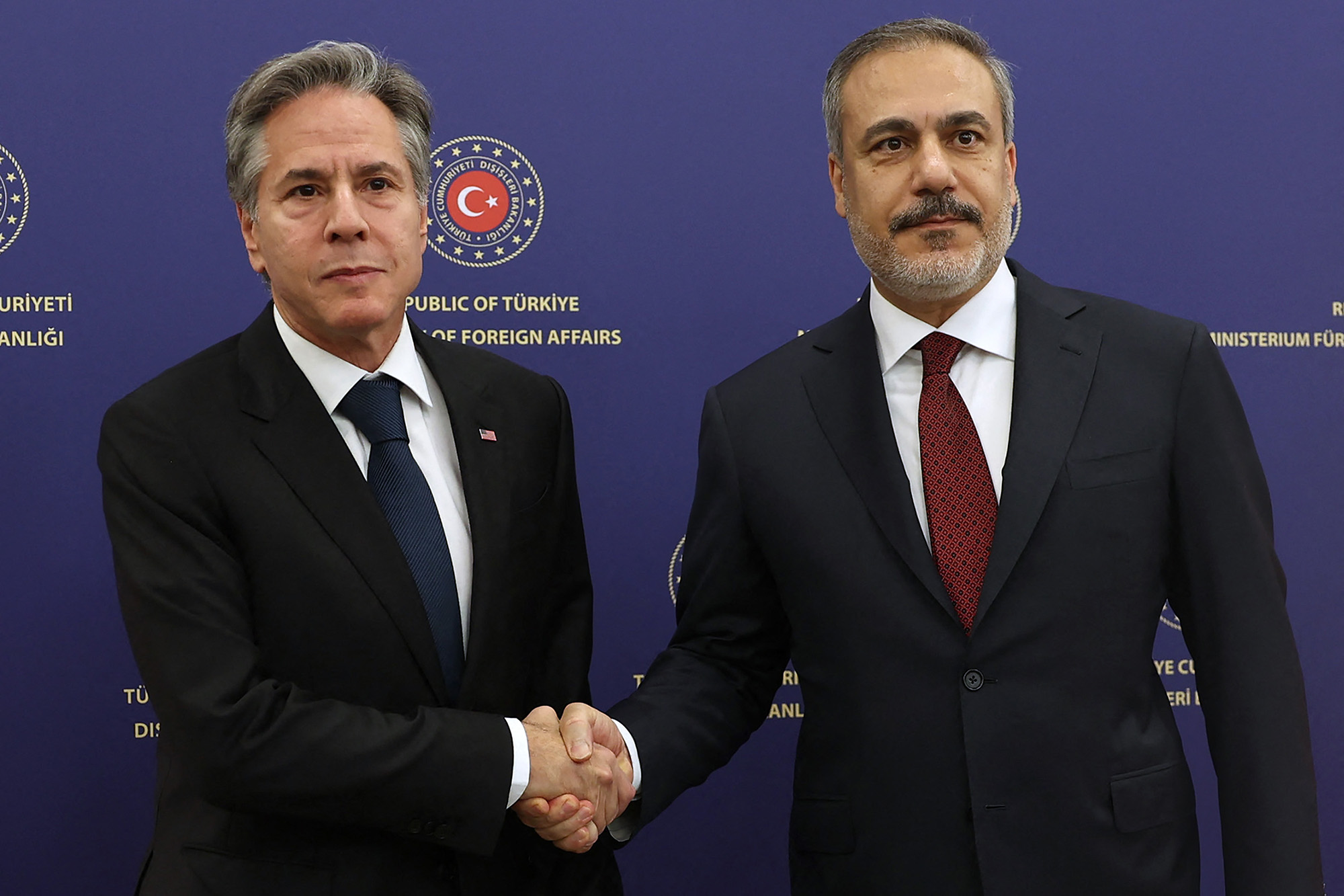 US-Außenminister Blinken mit seinem türkischen Amtskollegen Fidan