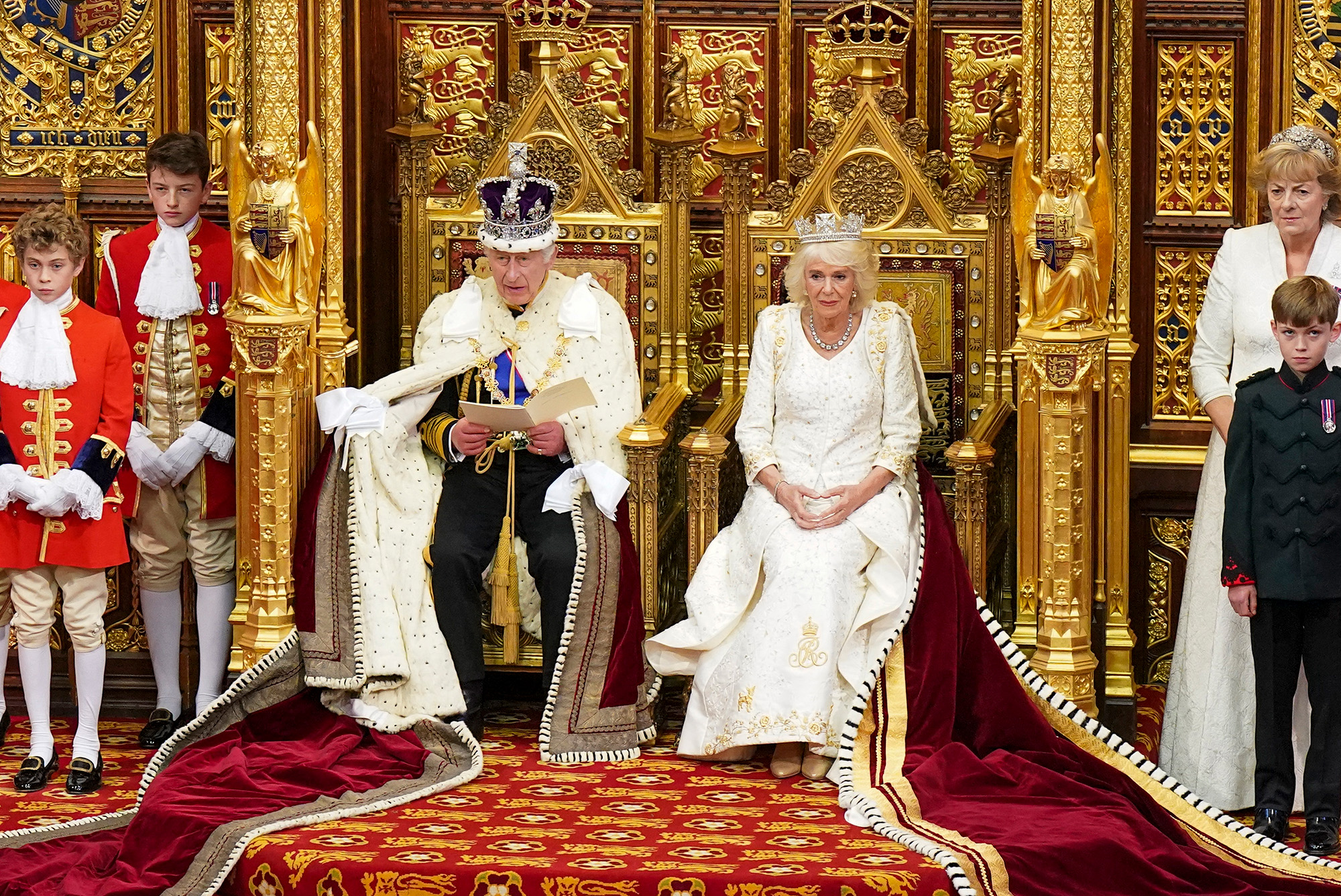 König Charles bei seiner ersten Thronrede (Bild: Arthur Edwards/Pool/AFP)