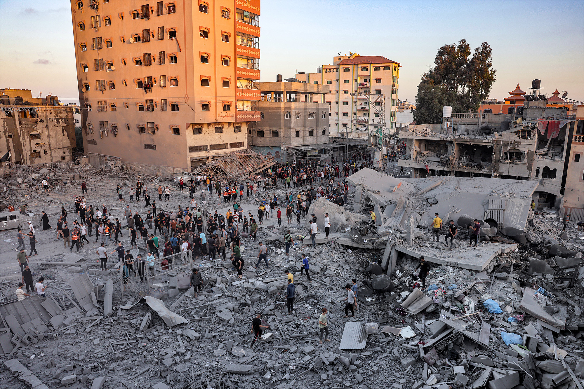 Zerstörte Gebäude im Gazastreifen