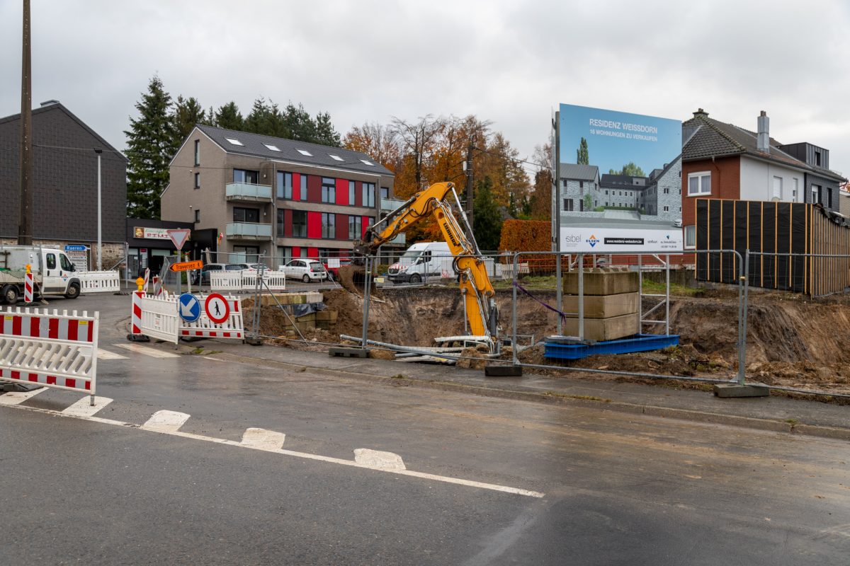 Baustelle Kreisverkehr Eynatten (Bild: Olivier Krickel/BRF)