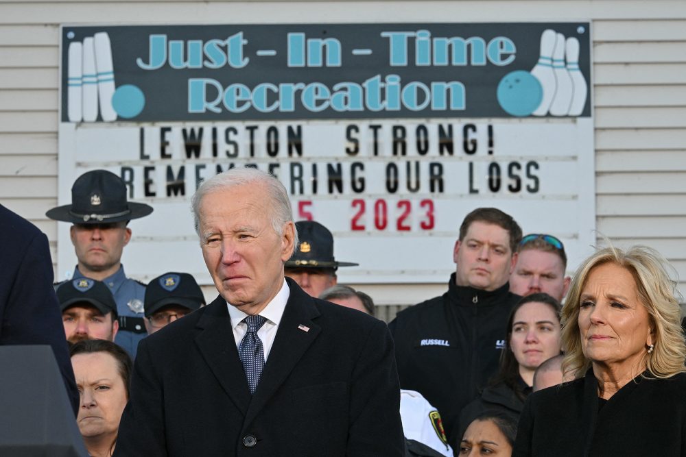 Joe Biden in Lewiston (Bild: Mandel Ngan/AFP)