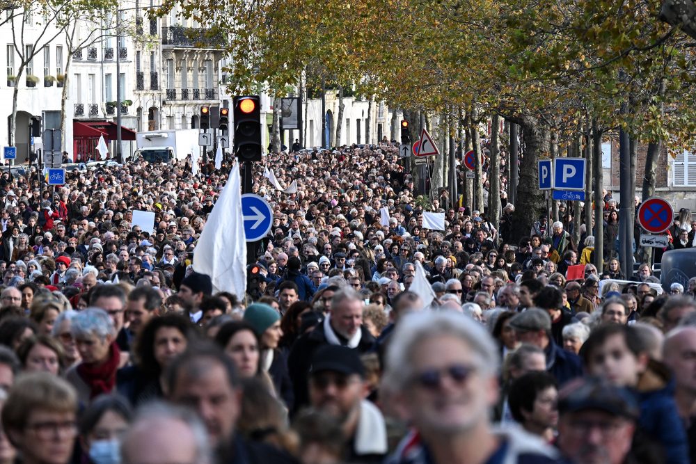 Demonstration für Frieden in Nahost in Paris (Bild: Bertrand Guay/Belga)