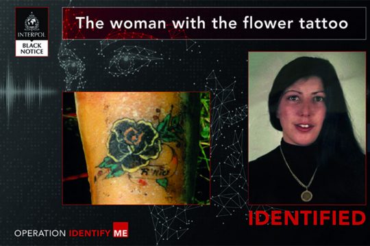 Mordopfer Rita Roberts, deren lebloser Körper in Antwerpen gefunden wurde, konnte dank der Interpol-Webseite identifiziert werden (Bild: Screenshot/Interpol)
