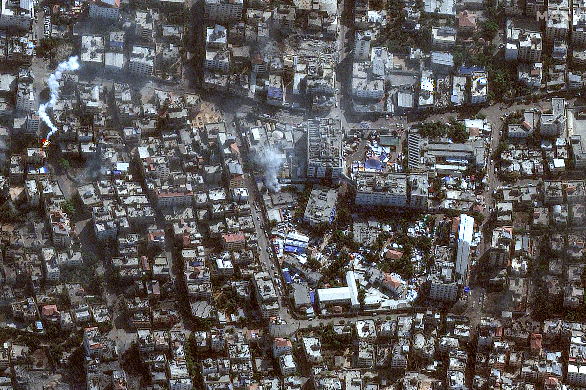 Satelliten-Bild von der Schifa-Klinik in Gaza-Stadt (Bild vom 12. November)