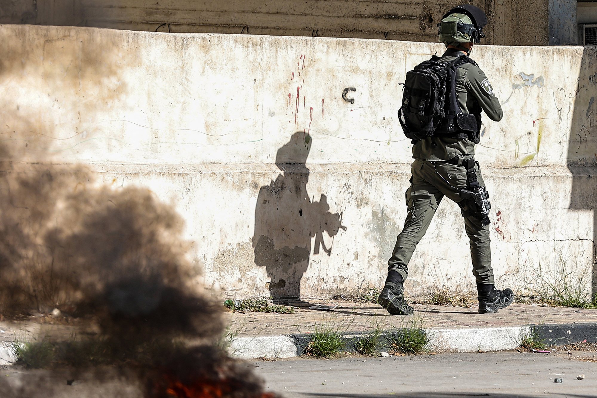 Israelischer Soldat im Westjordanland