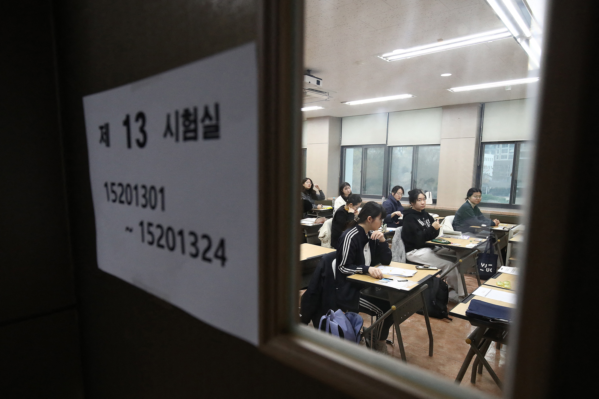 Schüler in Südkorea beim Eignungstest für die Uni