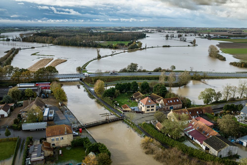 Überschwemmungen im Westhoek (Bild: Kurt Desplenter/Belga)