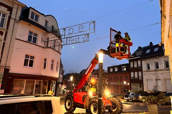 Unterwegs mit dem Eupener Bauhof vor der Weihnachtszeit