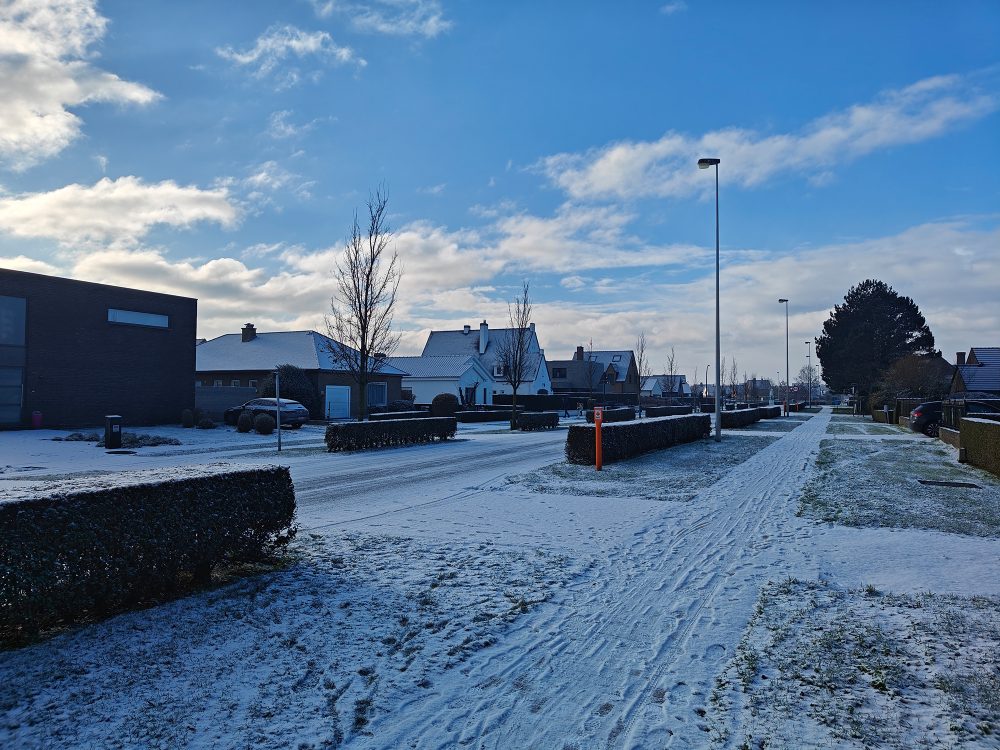 Schnee in Blankenberge (Bild: Maaike Tijssens/Belga)