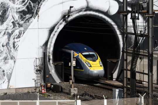 Der Eurostar-Tunnel auf französischer Seite