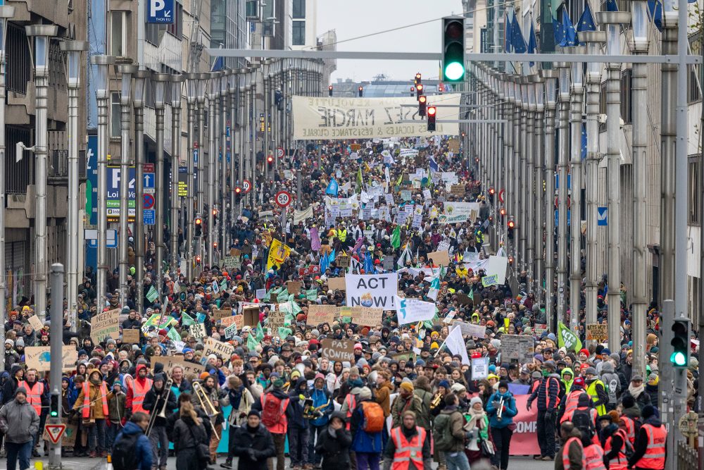 Klimamarsch in Brüssel (Bild: Nicolas Maeterlinck/Belga)