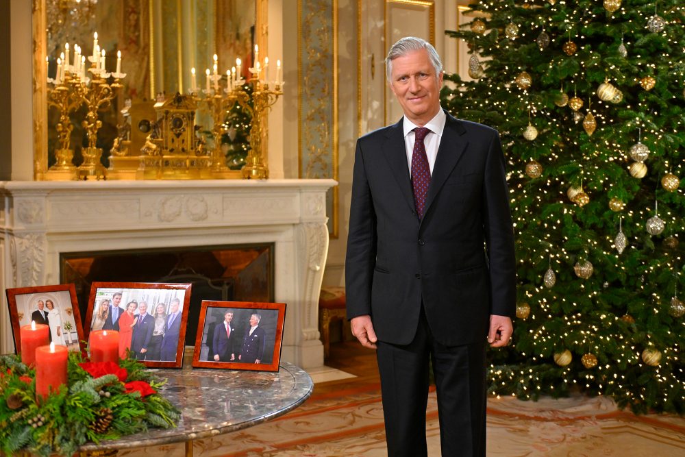 König Philippe bei der Weihnachtsansprache 2023 (Bild: Philip Reynaers/Pool/Belga)