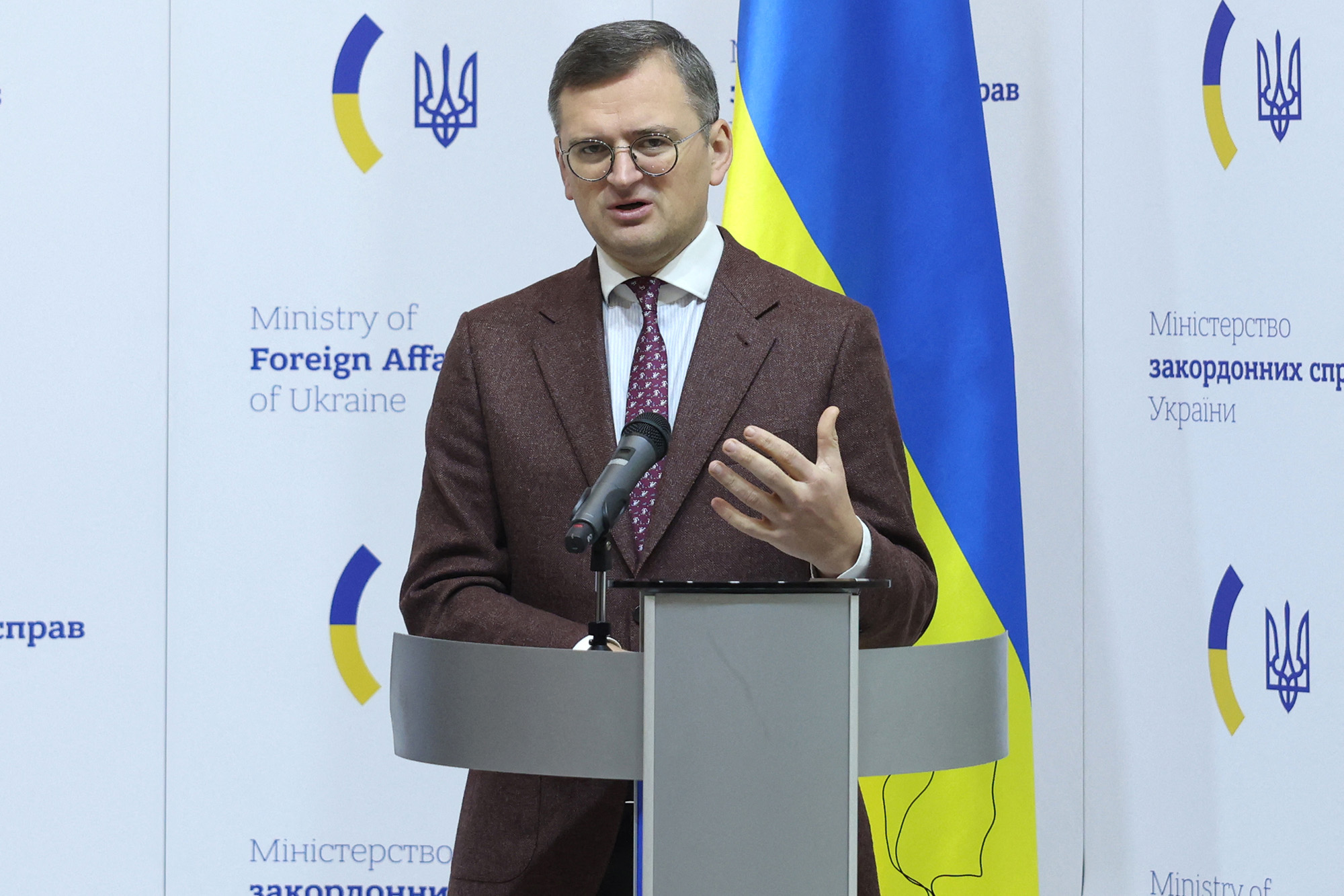 Der ukrainische Außenminister Dmytro Kuleba (Bild: Anatolii Stepanov/AFP)