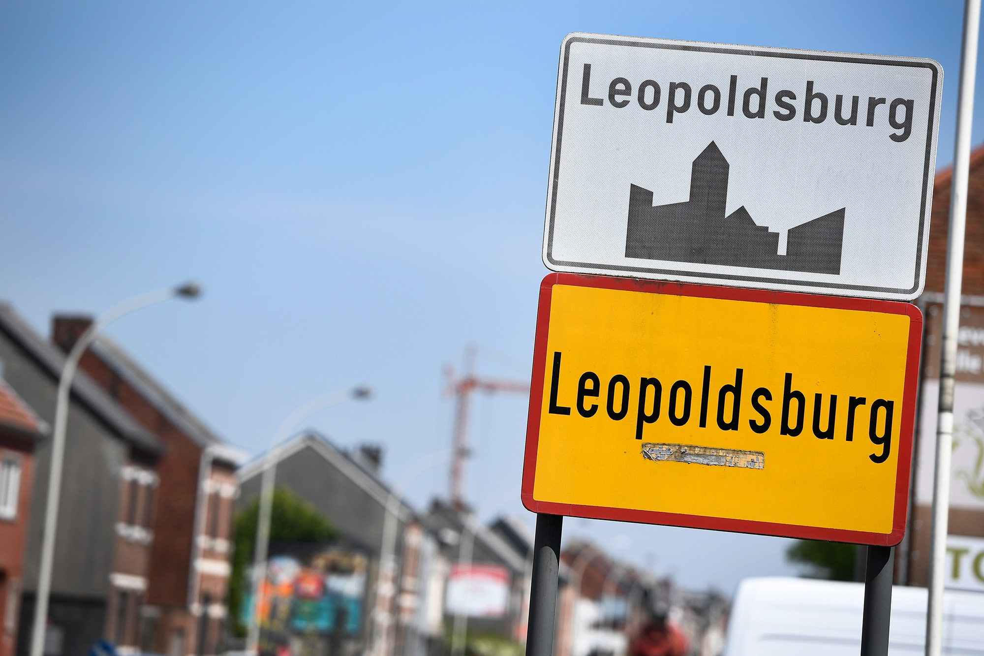 Ortsschild von Leopoldsburg (Illustrationsbild: Yorick Jansens/Belga)