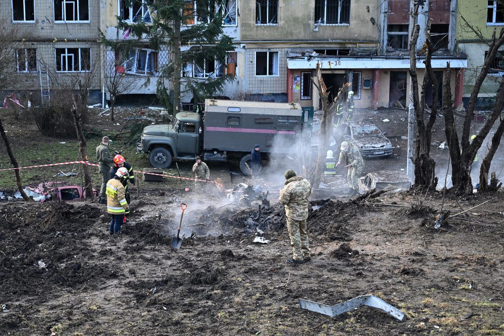 Lwiw am Freitag (Bild: Yuriy Dyachyshyn/AFP)