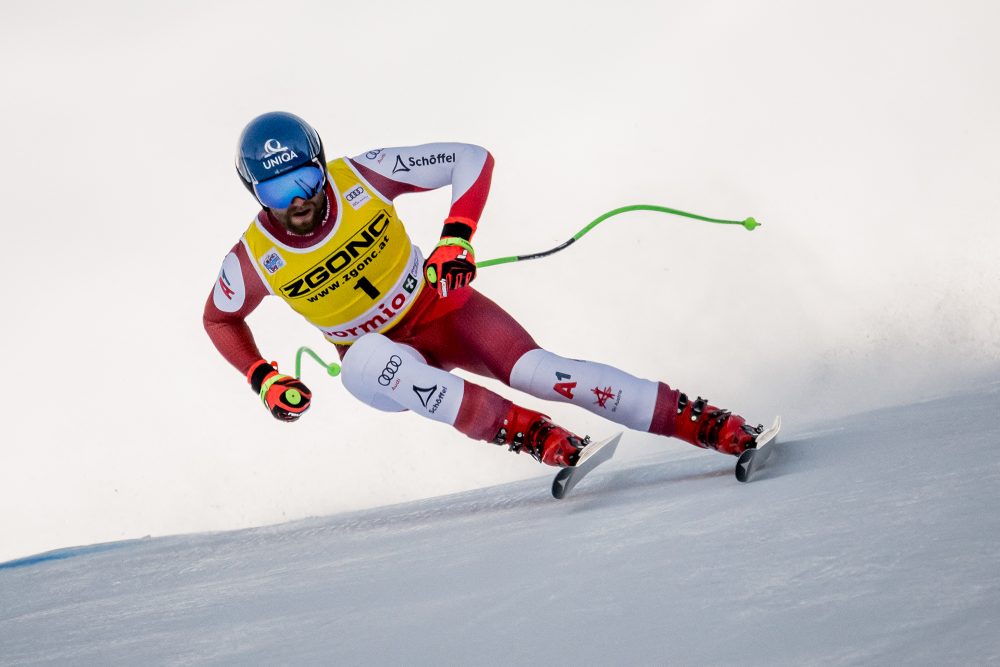 Marco Schwarz beim Training in Bormio (Bild: Fabrice Coffrini/AFP)